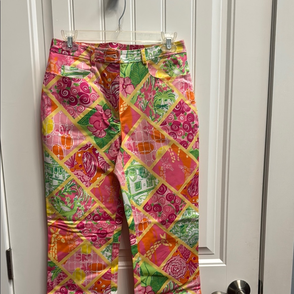 Lily Pulitzer Colorful Geometric Patterned Pants